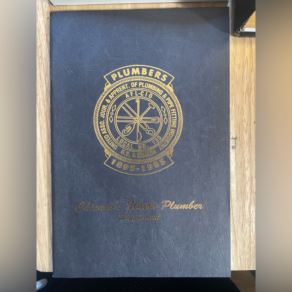 Chicago Plumbers Union Collectable Book
